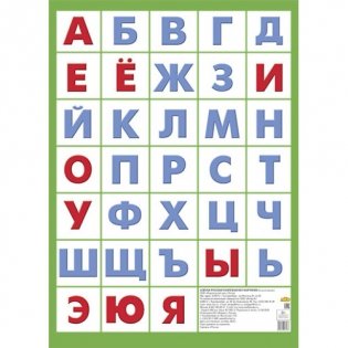 Плакат "Азбука русская без картинок" (маленький формат) фото книги