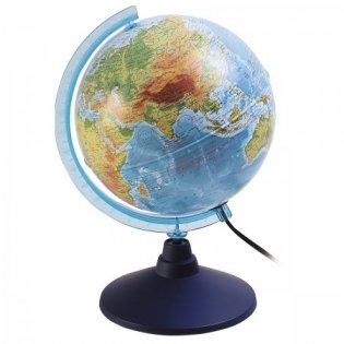 Глобус Земли физический + политический, с подсветкой, 210 мм фото книги
