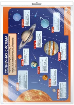 Плакат А2 "Солнечная система" (в пакете) фото книги