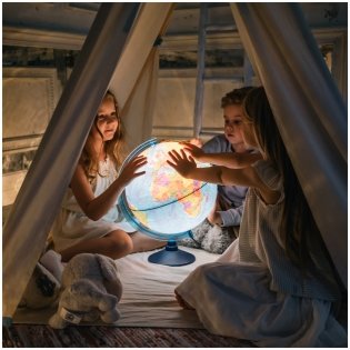 Глобус Земли физико-политический, с подсветкой, 25 см фото книги 5