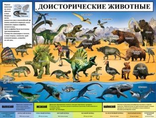 Обучающий плакат "Доисторические животные" фото книги