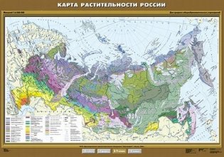 Карта растительности России. Плакат фото книги
