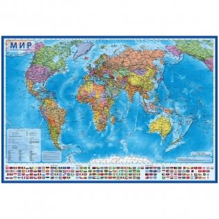 Карта "Мир политический", с ламинацией фото книги