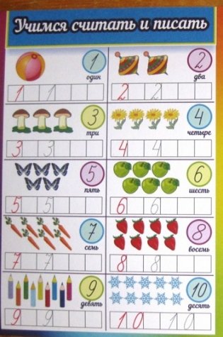 Учимся считать. Комплект из 4 карт для развития и обучения детей 5-8 лет. ФГОС фото книги 3