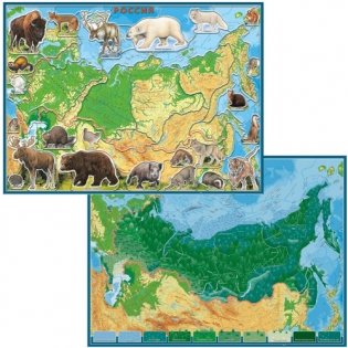 Географический карта-пазл "Животные и природные зоны РФ" фото книги