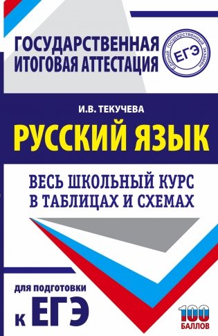 ЕГЭ. Русский язык. Весь школьный курс в таблицах и схемах для подготовки к ЕГЭ фото книги