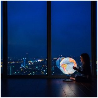 Глобус Земли физико-политический, с подсветкой, 25 см фото книги 3