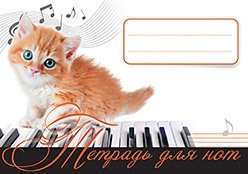 Тетрадь для нот. Рыжий котенок фото книги