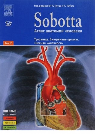 Sobotta. Атлас анатомии человека. В 2-х томах. Том 2: Туловище. Внутренние органы. Нижняя конечность. + брошюра фото книги