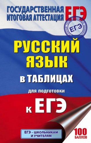 ЕГЭ. Русский язык в таблицах для подготовки к ЕГЭ. 10-11 классы фото книги