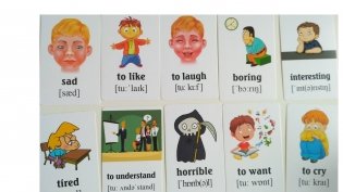 Учим английские слова. Эмоции и чувства. Развивающие карточки фото книги 4