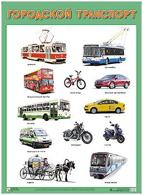 Развивающие плакаты "Городской транспорт" фото книги