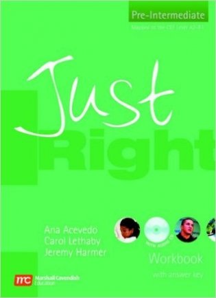 Just Right Workbook with Key: Pre-intermediate British English Version фото книги