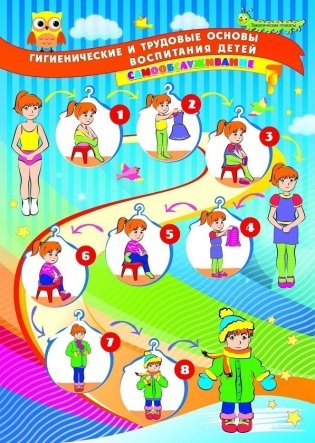 Гигиенические и трудовые основы воспитания детей дошкольного возраста (2-3 года). Комплект из 4 плакатов с методическим сопровождением. ФГОС ДО фото книги 5