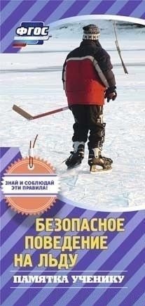 Памятка ученику "Безопасное поведение на льду" фото книги