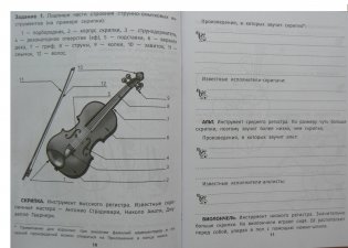 Музыкальные инструменты. Тетрадь-раскраска для младших школьников фото книги 2