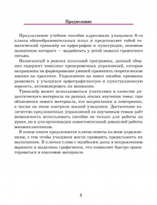 Русский язык. Тренажер по орфографии и пунктуации 8 класс фото книги 2