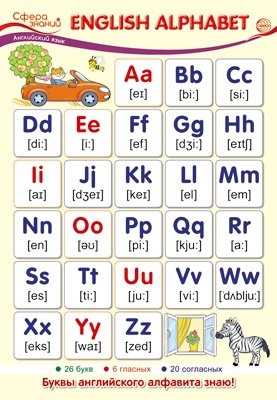 Плакат А3 "English Alphabet" фото книги