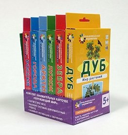 Комплект занимательных карточек по окружающему миру на поддончике (фиолетовый) фото книги
