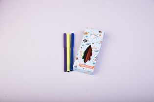 Пластиковый пенал с фломастерами "Ракета" (12 штук) фото книги