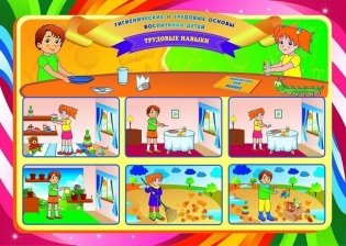 Гигиенические и трудовые основы воспитания детей (3-4 года). Комплект плакатов с методическим сопровождением. ФГОС ДО фото книги 3