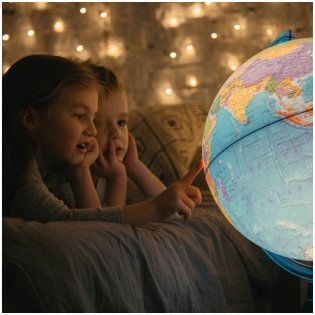 Глобус Земли физико-политический, с подсветкой, 25 см фото книги 9