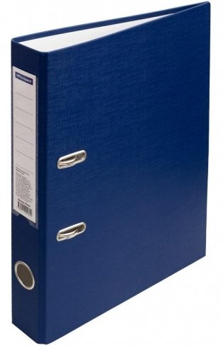 Папка-регистратор "OfficeSpace", А4+, 50 мм, бумвинил, синяя фото книги