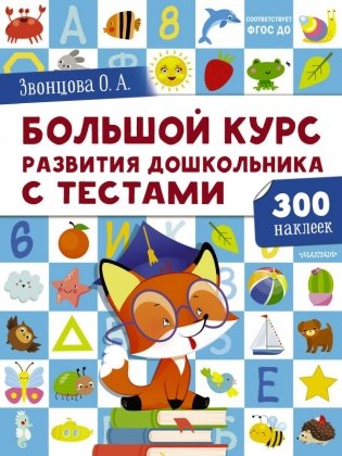 Большой курс развития дошкольника с тестами и наклейками фото книги