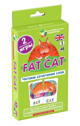 Английский язык. Толстый кот (Fat Cat). Читаем сочетания слов. Level 5. Набор карточек фото книги