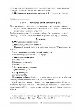 Русский язык. 5 класс. План-конспект уроков фото книги 9