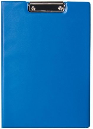 Папка-планшет с зажимом, ПВХ, синий фото книги