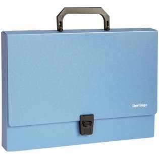 Папка-портфель "Standard", 1 отделение, синяя фото книги