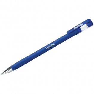 Ручка гелевая Berlingo "Velvet" синяя, 0,5 мм, прорезиненный корпус фото книги