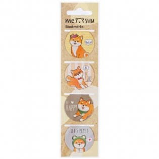 Закладки магнитные для книг, 4шт., MESHU "Cute dog" фото книги