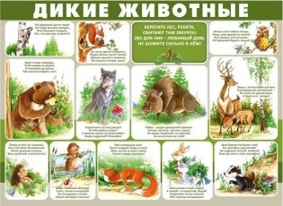 Плакат "Дикие животные", А2 фото книги