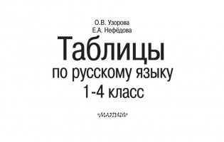 Таблицы по русскому языку. 1-4 класс фото книги 2