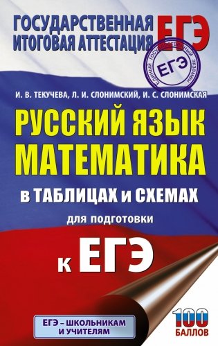 ЕГЭ. Русский язык. Математика в таблицах и схемах для подготовки к ЕГЭ фото книги