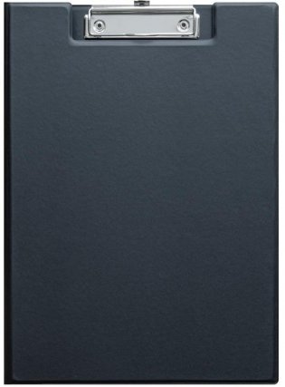 Папка-планшет с зажимом, пвх, черный фото книги