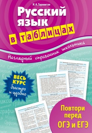 Русский язык в таблицах. Наглядный справочник школьника фото книги