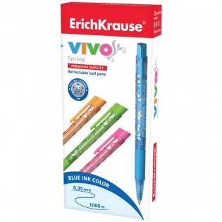 Ручка шариковая автоматическая Erich Krause "Vivo Spring", синяя фото книги 2