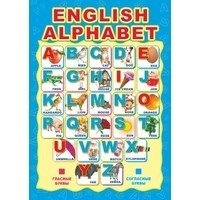 Мини-плакат А4 "Английский алфавит", ламинированный (без упаковки) фото книги