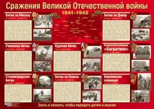 Плакат "Сражения Великой Отечественной войны", А2 (в пакете) фото книги
