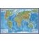 Физическая карта "Мир" 1:25 М, 120х78 см (с ламинацией ) фото книги маленькое 2