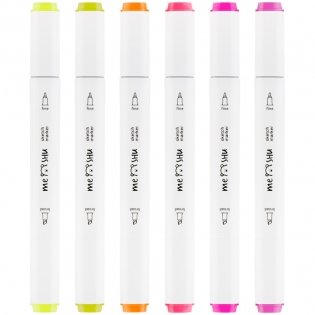 Набор маркеров для скетчинга MESHU, 6цв., флуоресцентные цвета фото книги 2