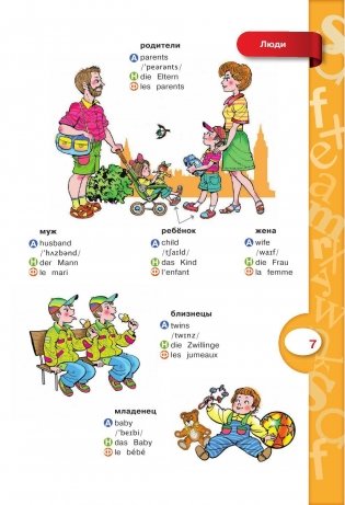 Иллюстрированный словарь для начинающих на английском, немецком, французском и русском фото книги 8