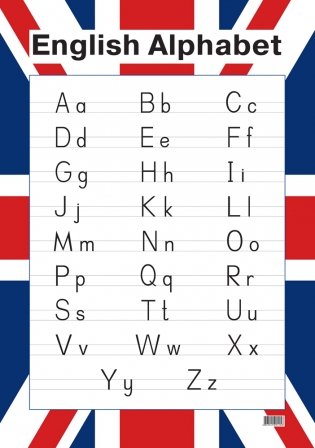 English Alphabet. Образцы письменных букв (настенный плакат) фото книги