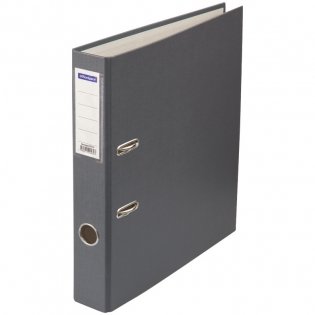 Папка-регистратор "OfficeSpace", А4+, 50 мм, бумвинил, серая фото книги
