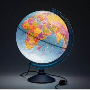 Глобус политический "Globen", 32 см, с подсветкой на круглой подставке фото книги 2