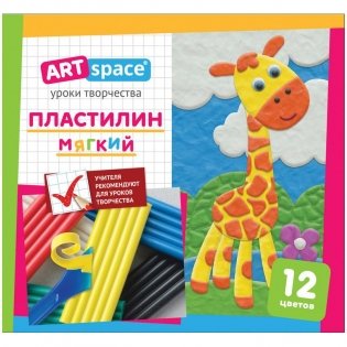 Пластилин "ArtSpace", 12 цветов фото книги