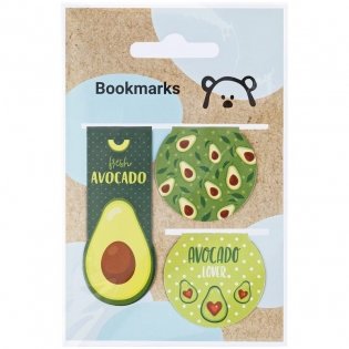 Закладки магнитные для книг, 3шт., MESHU "Avocado" фото книги